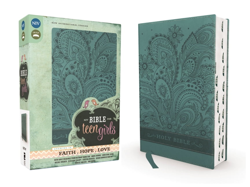 Niv, Bible for Teen Girls, Leathersoft, Blue, Thumb Indexed Tabs: Growing in Faith, Hope, and Love - The Perfect Christi, (Hardcover)