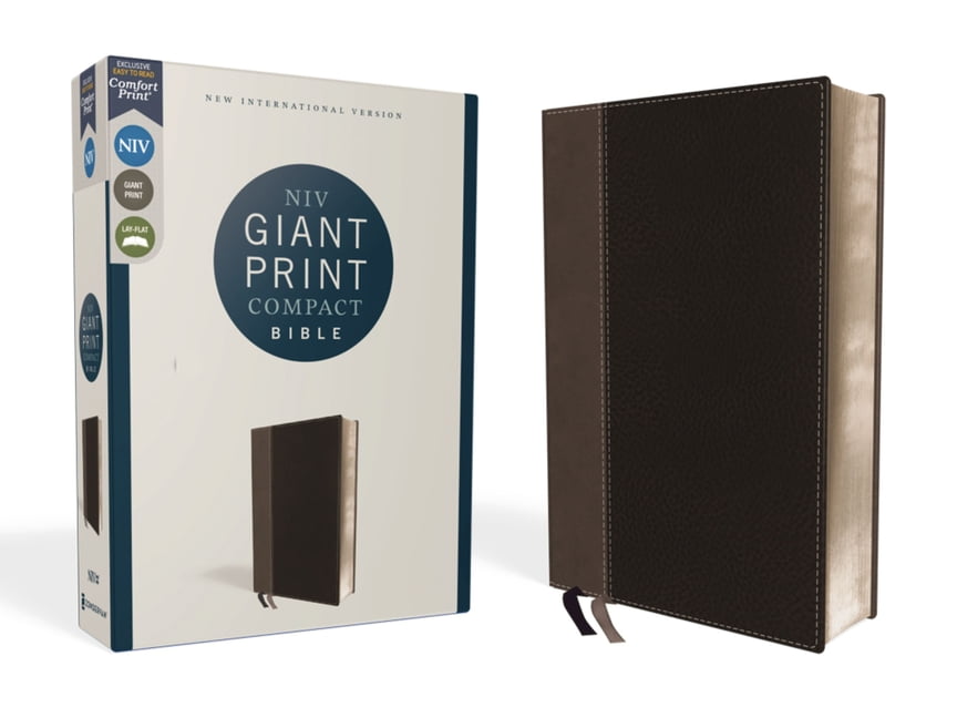 Niv, Giant Print Compact Bible, Leathersoft, Black, Red Letter Edition, Comfort Print, (Hardcover)