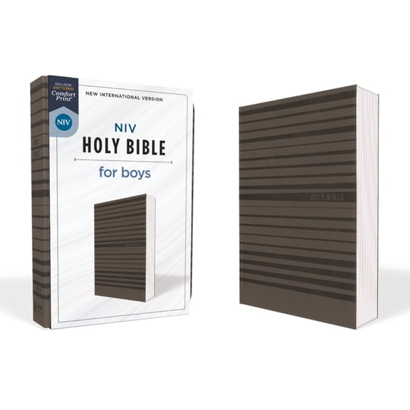 Niv, Holy Bible for Boys, Soft Touch Edition, Leathersoft, Gray, Comfort Print, (Hardcover)