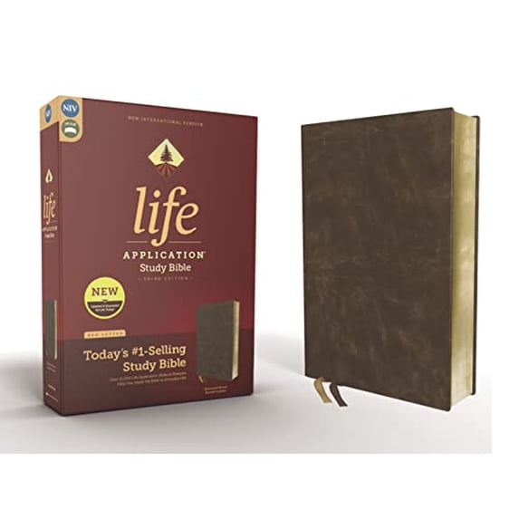 Pre-Owned Niv, Life Application Study Bible, Third Edition, Bonded Leather, Brown, Red Letter Edition (Bonded Leather) 0310452791 9780310452799