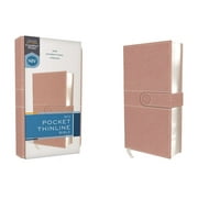 Niv, Pocket Thinline Bible, Leathersoft, Pink, Snap Closure, Red Letter, Comfort Print, Hardcover