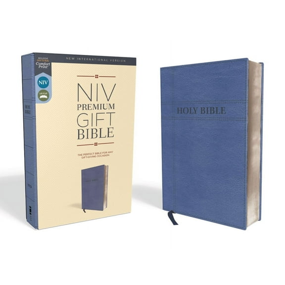 Niv, Premium Gift Bible, Leathersoft, Navy, Red Letter Edition, Comfort Print, (Hardcover)