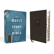 Niv, Quest Study Bible, Leathersoft, Black, Indexed, Comfort Print The Only Q and A Study Bible, Hardcover