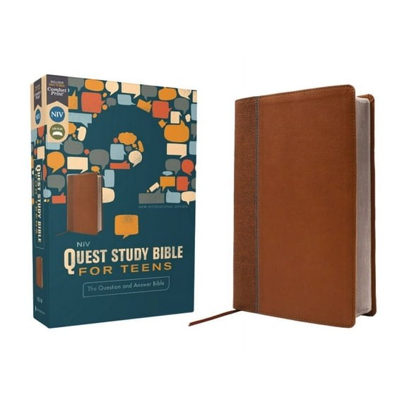 Niv, Quest Study Bible for Teens, Leathersoft, Brown, Comfort Print: The Question and Answer Bible, (Hardcover)