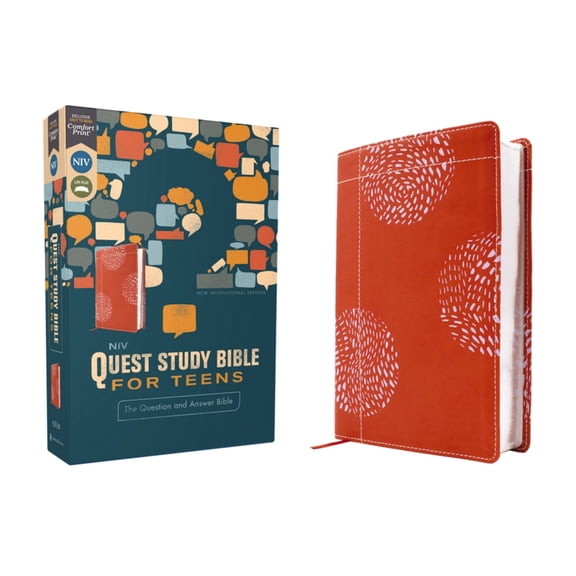 Niv, Quest Study Bible for Teens, Leathersoft, Coral, Comfort Print: The Question and Answer Bible, (Hardcover)
