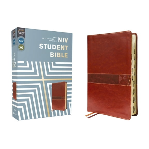 Niv, Student Bible, Leathersoft, Brown, Thumb Indexed, Comfort Print, (Hardcover)