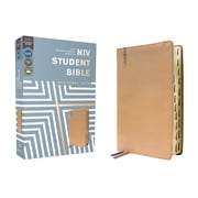 Niv, Student Bible, Personal Size, Leathersoft, Tan, Thumb Indexed, Comfort Print, Hardcover