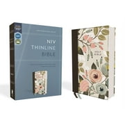 Niv, Thinline Bible, Cloth Over Board, Floral, Red Letter Edition, Comfort Print, Hardcover