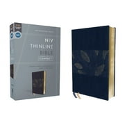 Niv, Thinline Bible, Compact, Leathersoft, Blue Floral, Red Letter, Comfort Print, Hardcover