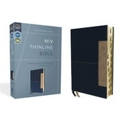 Niv, Thinline Bible, Leathersoft, Blue, Red Letter, Thumb Indexed, Comfort Print, Hardcover