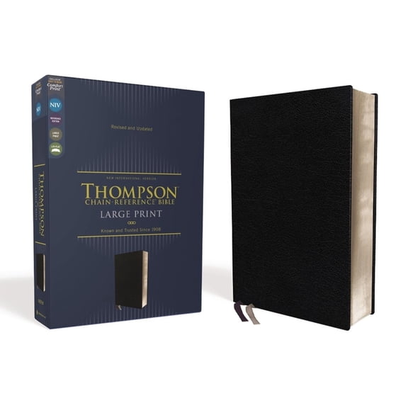 Niv, Thompson Chain-Reference Bible, Large Print, Bonded Leather, Black, Red Letter, Comfort Print, (Hardcover)