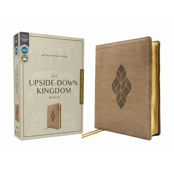 Niv, Upside-Down Kingdom Bible, Leathersoft, Tan, Comfort Print: Think Deeply // Love Widely, (Hardcover)