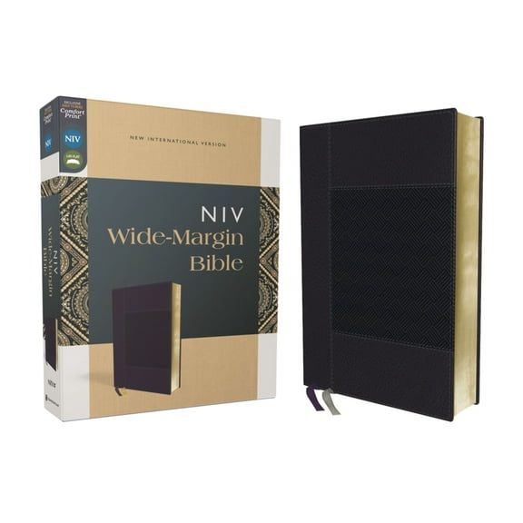 Niv, Wide Margin Bible (a Bible That Welcomes Note-Taking), Leathersoft, Navy, Red Letter, Comfort Print, (Hardcover)