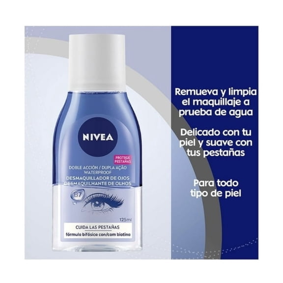 Nivea 2-in-1 Eye Makeup Remover 125 mL 2pack