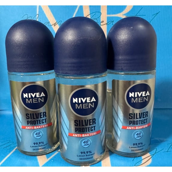 Nivea 3pk Men Silver Protect Antiperspirant Roll On For Men 50ml each