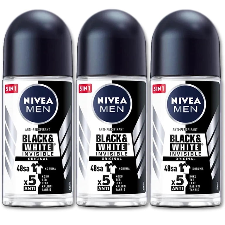 Nivea 48h Invisible Black & White Antiperspirant Deodorant Roll-on