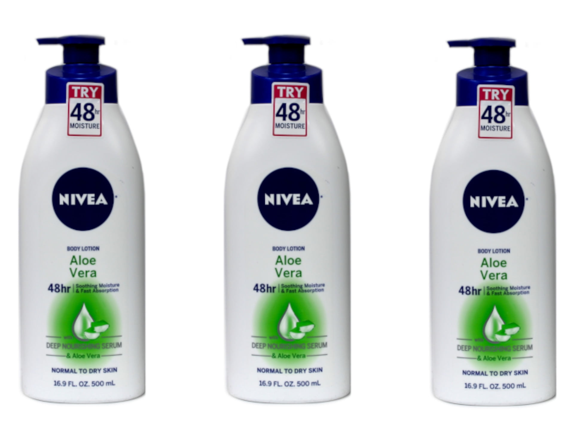 Nivea Aloe Vera Body Lotion, 16.9 Ounce Pack of 3