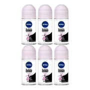 Nivea Black & White Invisible Clear Deodorant, 1.7oz50ml Pack of 6