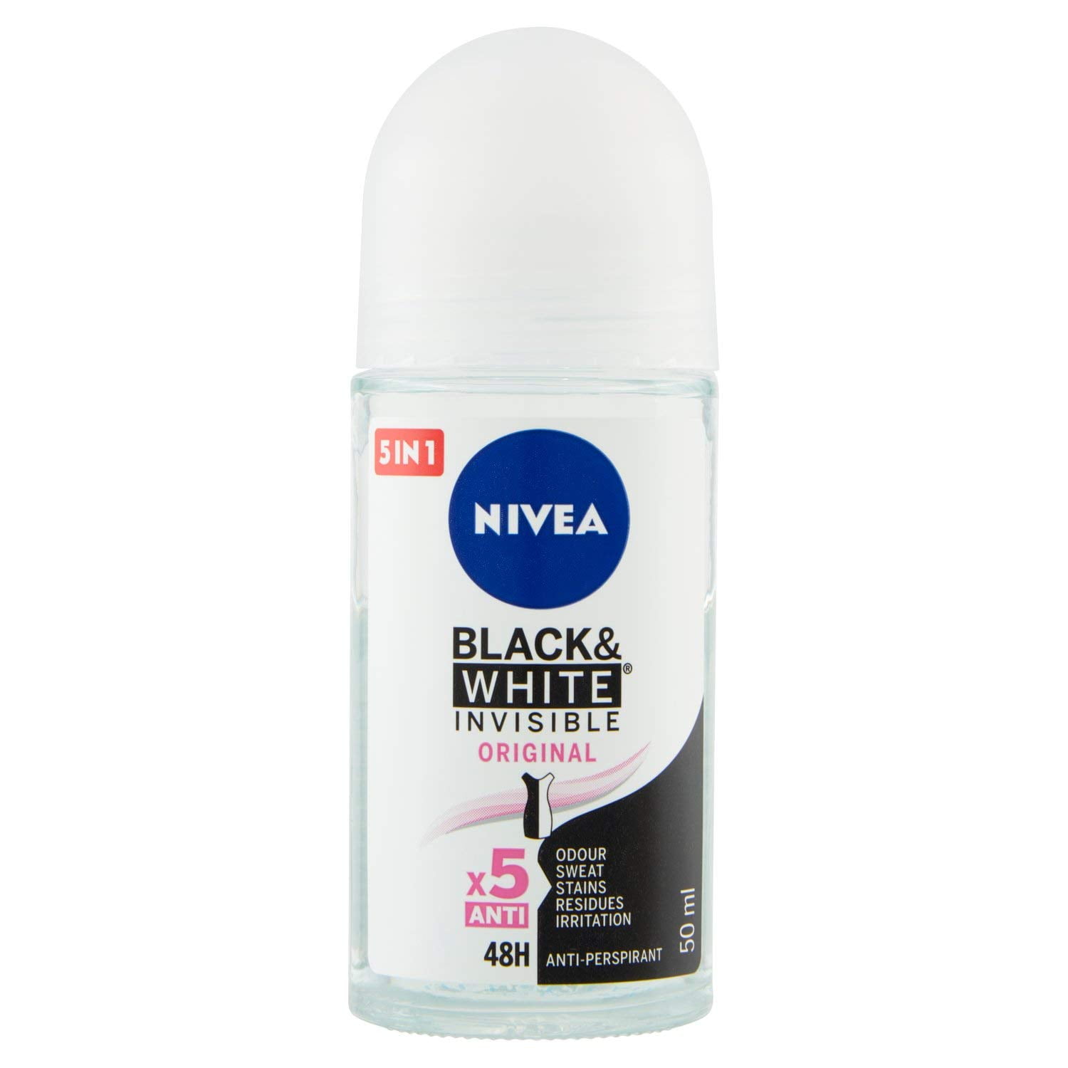 NIVEA Black & White Invisible 15本 Nivea Black & White Invisible Original Roll-on 48H Anti