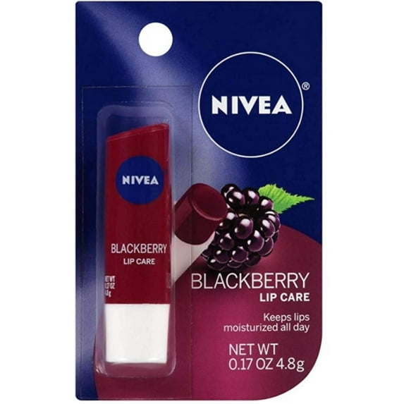 Nivea Blackberry Lip Care, 0.17 oz (Pack of 3)