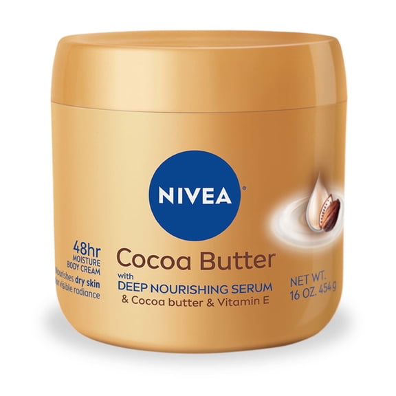 Nivea Cocoa Butter Body Cream with Vitamin E, 16 Oz, 6 Pack