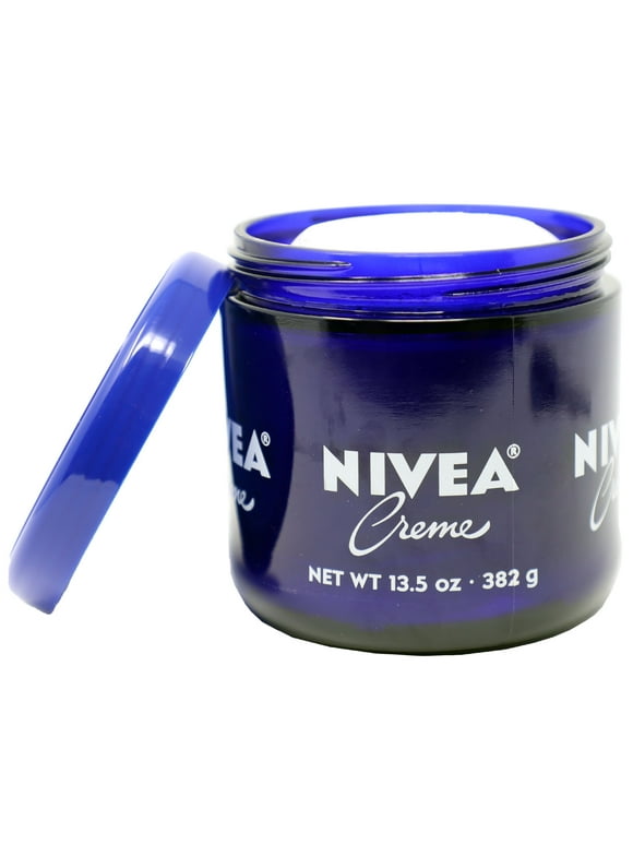 Nivea Cream Glass Jar, Moisturizer for Body, Face & Hand Care, All Skin Types, 13.5 oz