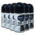 thumbnail image 1 of Nivea Deodorant Roll-on, 1.7 Fluid Ounce (INVISIBLE MEN BLACK 	& WHITE, PACK OF 6), 1 of 2