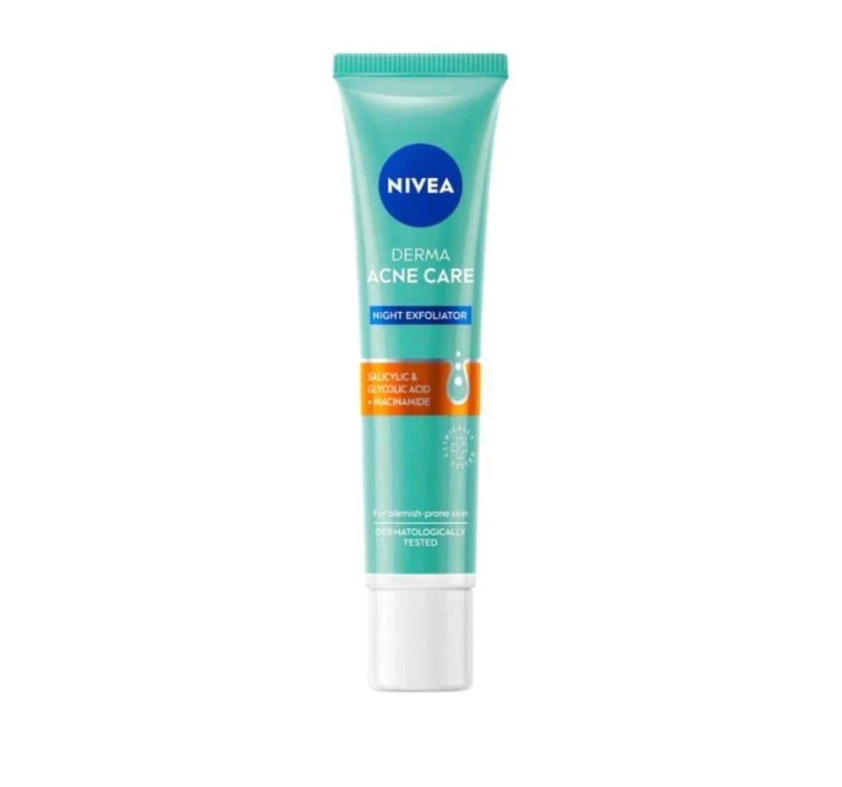 NIVEA Derma Skin Care Night Exfoliating Serum with Glycolic Acid & Niacinamide, 40 ml