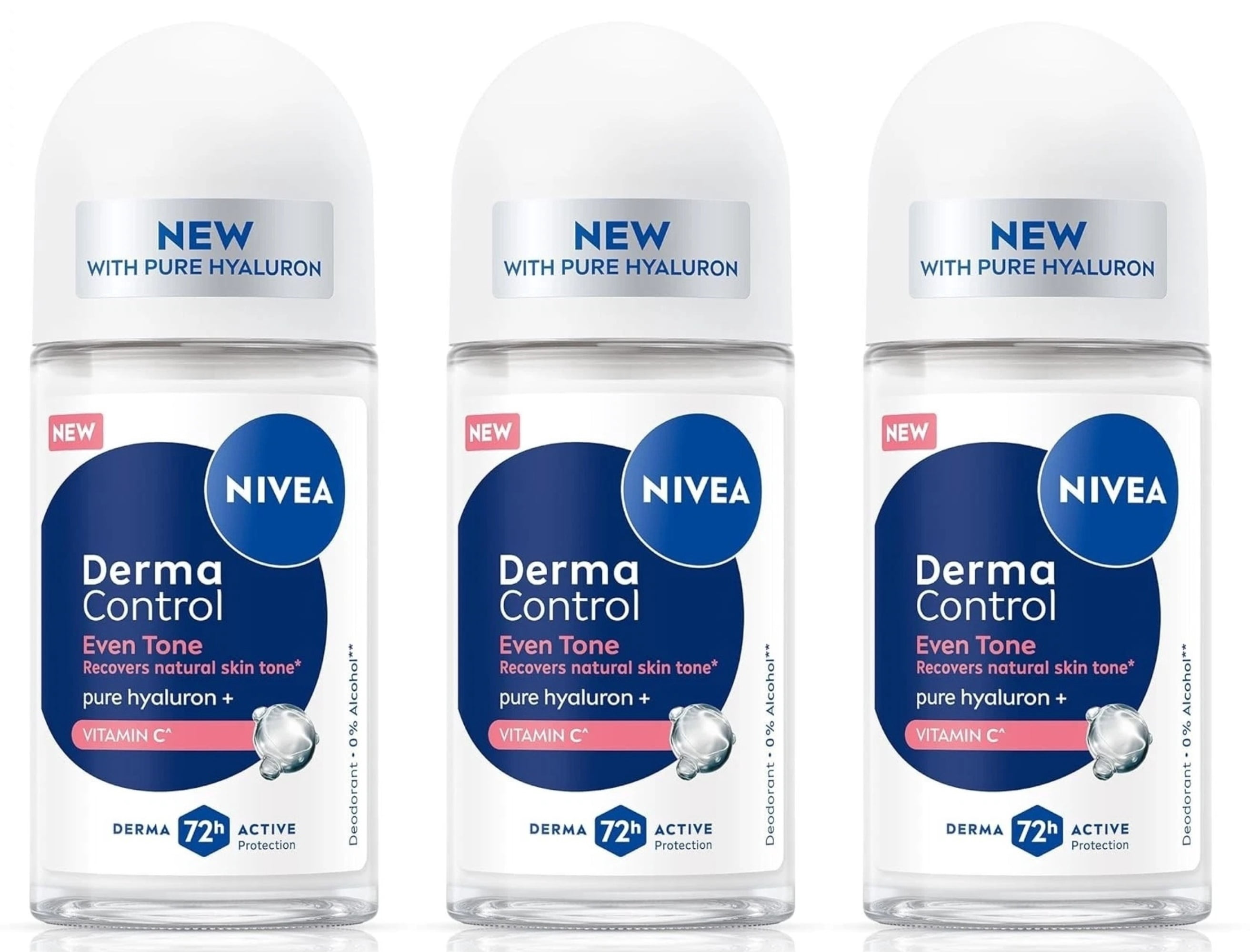 NIVEA, Roll On Deodorant for Women, Black & White Invisible Fresh