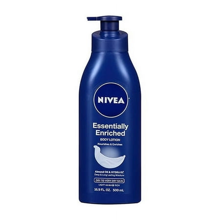 NIVEA Essentially Enriched Body Lotion for Dry Skin, Pack of 2, 16.9 Fl Oz Pump Bottles