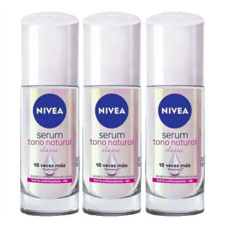 Nivea Extra Antiperspirant Deodorant Roll On 40ml. (3 Bottles) TONO NATURAL CLASSIC NIVEA