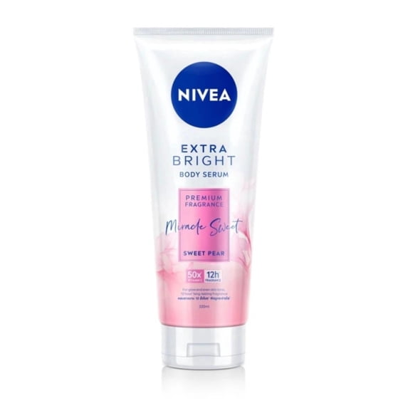 Nivea Extra Bright Body Serum Premium Fragrance Miracle Sweet Sweet Pear 320 Ml