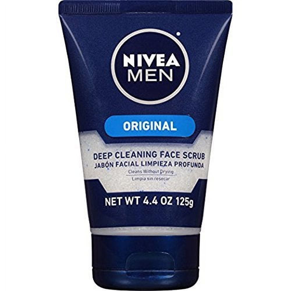 Nivea for Men Deep Cleaning Face Scrub, 4.4-Oz. Tubes (Pack of 4)