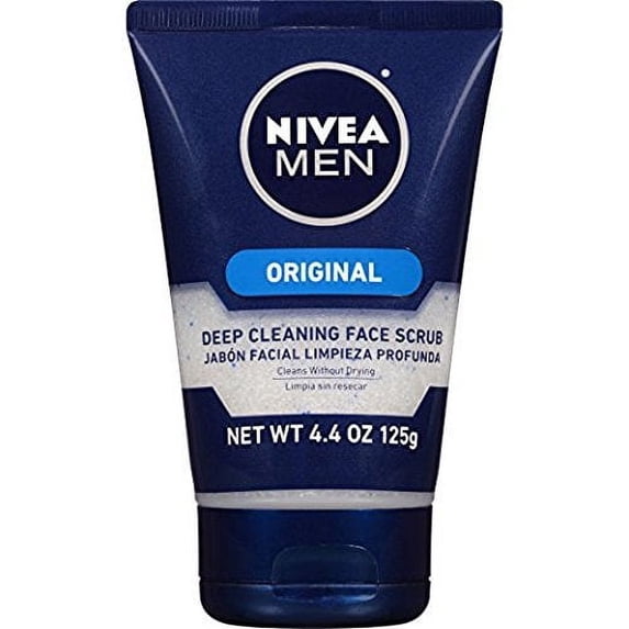 Nivea for Men Deep Cleaning Face Scrub, 4.4-Oz. Tubes (Pack of 4)