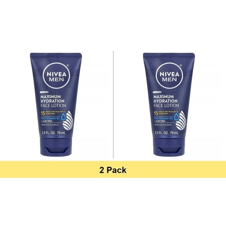 NIVEA MEN Maximum Hydration Face Lotion SPF 15 2.5 oz - 2 Pack