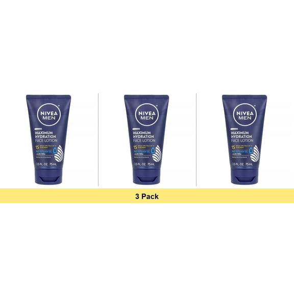 NIVEA MEN Maximum Hydration Face Lotion SPF 15 2.5 oz - 3 Pack