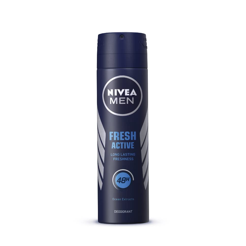 NIVEA MEN Deodorante Spray 0% Alluminio – Profumo Ocean – 150 Ml, 48h Protezione