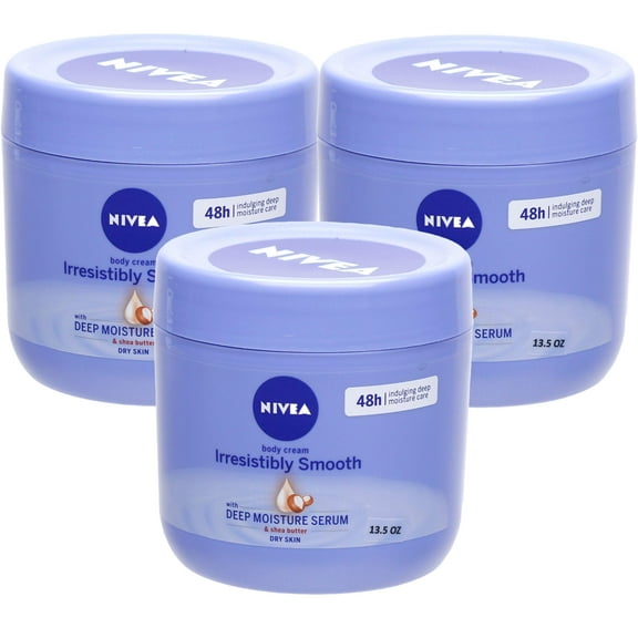 Nivea Irresistibly Smooth Body DC20Cream - 13.5 Fl Oz / 400 mL x 3 Pack