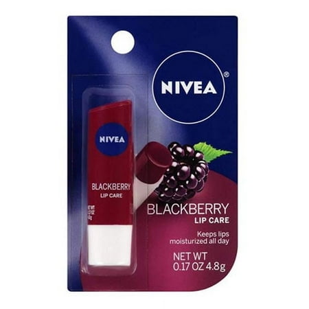 Nivea Lip Care Blackberry, 0.17 Oz, 3 Pack