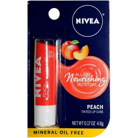 Nivea Lip Care Peach Tinted, 0.17 Oz