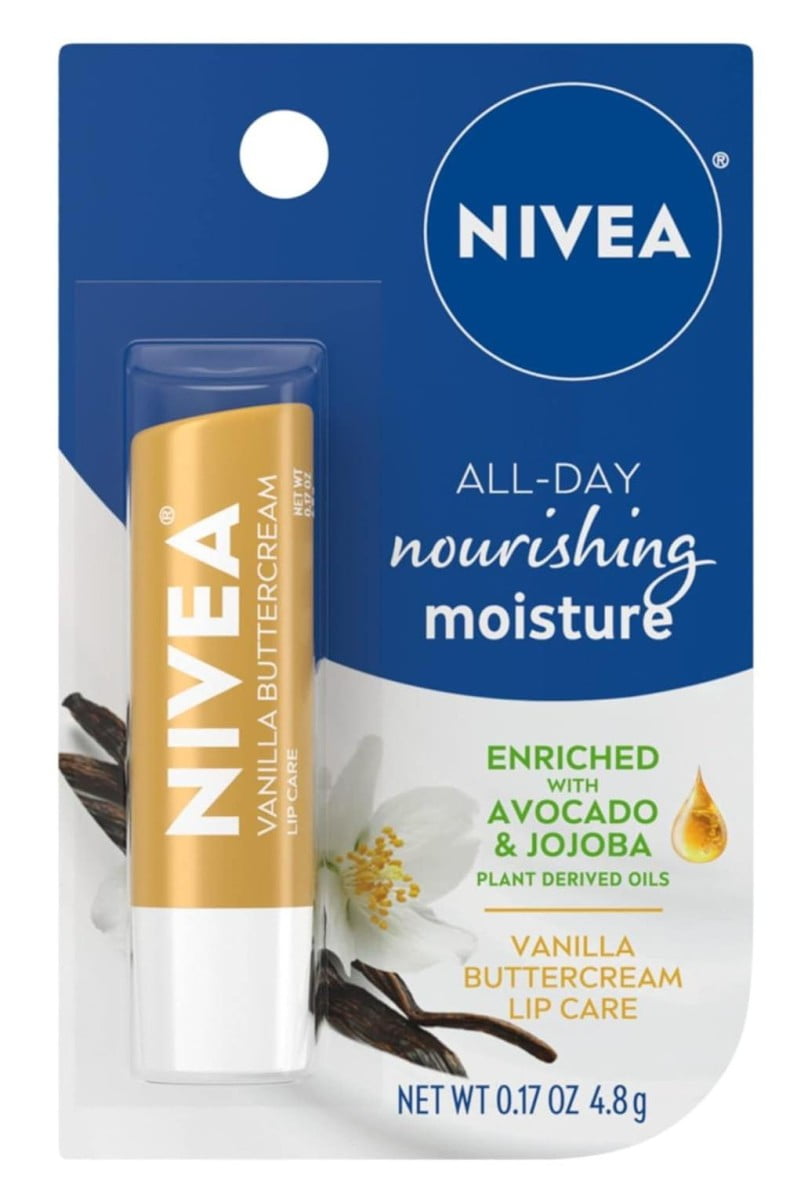 Nivea Lip Care Vanilla Butter Cream 0.17 Ounce Carded (Pack of 6)