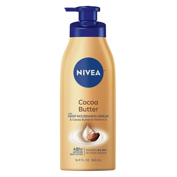 Nivea Lotion Cocoa Butter 16.9oz Pump Nourishes Dry Skin (Pack of 3)