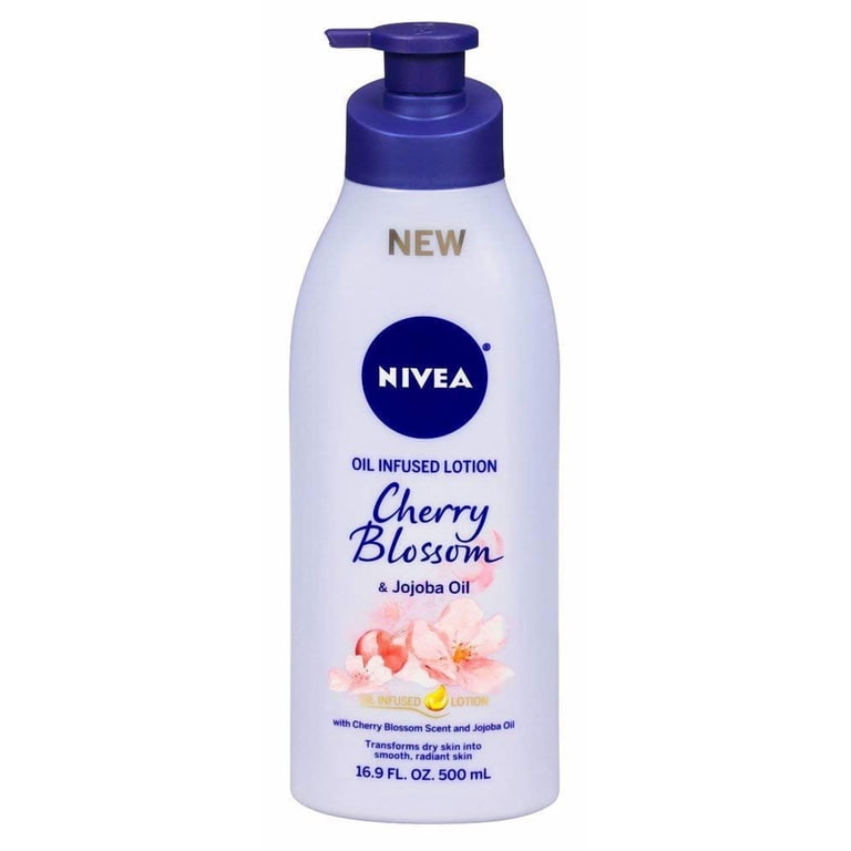 NIVEA, Lotion Oil-Infused Cherry/Jojoba Oil, 16.9 Ounce Pump, 2