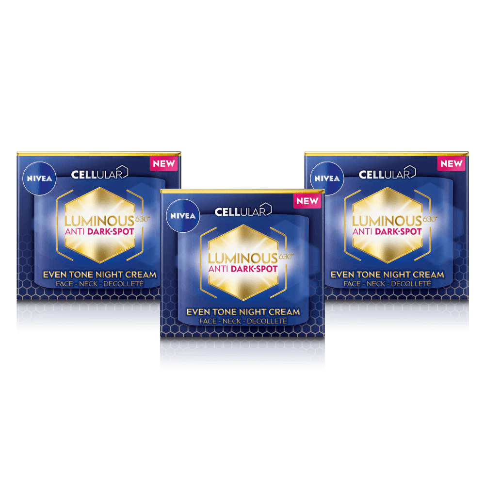 Nivea Luminous 630 Anti Dark Spot Night Cream  50ml / 1.7 fl oz - 3 Pack