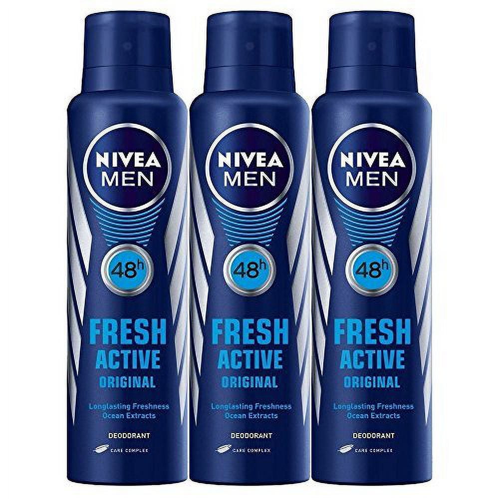 NIVEA Men Fresh Active Deodorant Spray, 48 Hour Odour Control