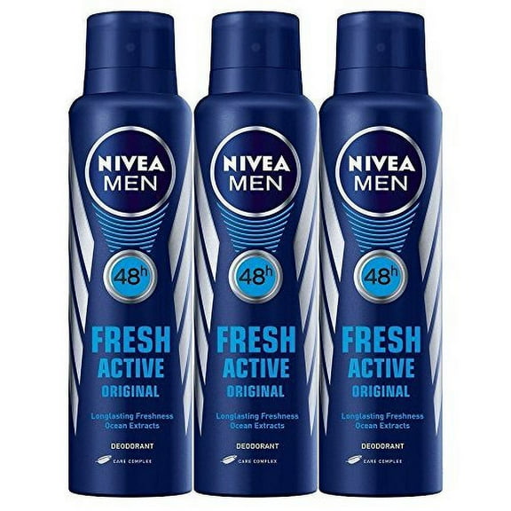 Nivea Men 48 Hour Fresh Active Deodorant, 150Ml (Pack Of 3)