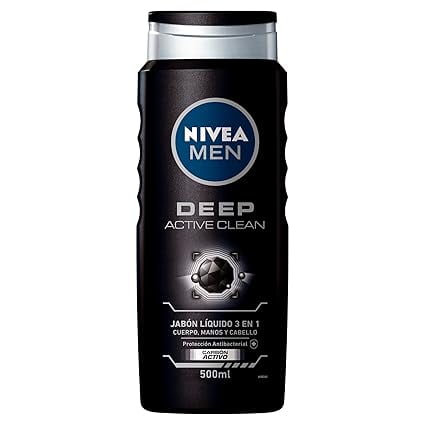 Nivea Men Active3 3-in-1 Body Wash, 16.9 fl oz (4 Pack)
