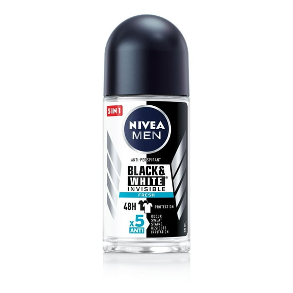Nivea Men Black & White Fresh Roll On Deodorant, 50ml