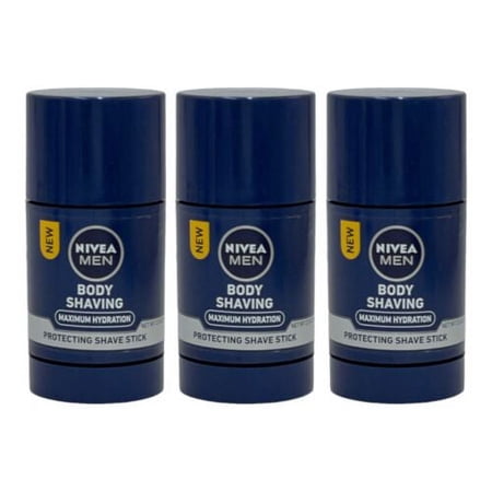 Nivea Men Body Shaving Maximum Hydration Protecting Shave Stick 2.5 oz (3 Pack)