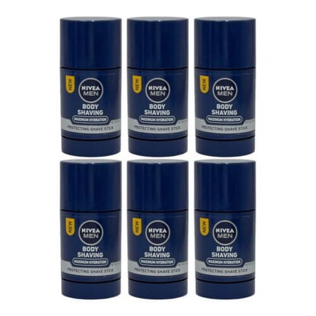 Nivea Men Body Shaving Maximum Hydration Protecting Shave Stick 2.5 oz (6 Pack)